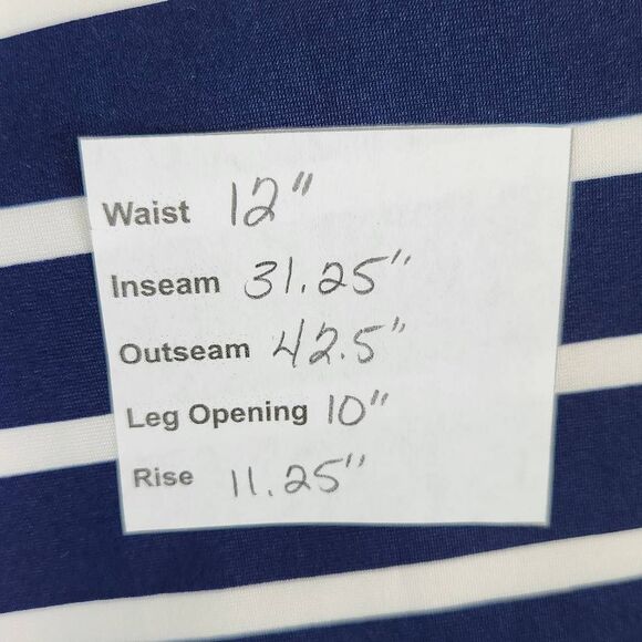 Sunny Leight Navy and White Pull-on Pants NWT Size Small Nautical Stripe Pants - Picture 12 of 12